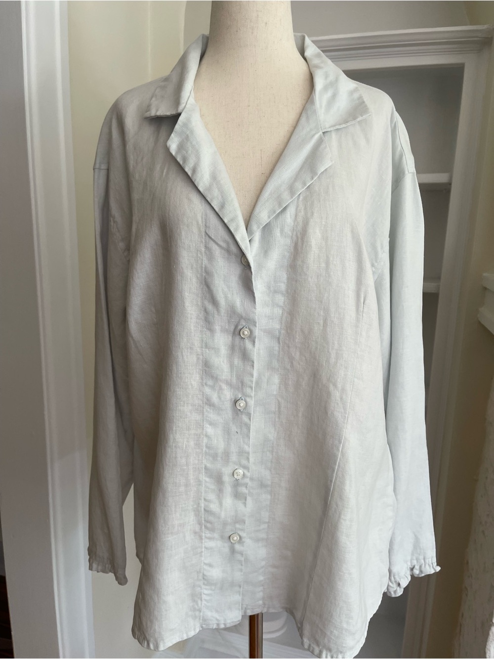 100% Fine Linen in Light Heather Blue by Pinecone Hill